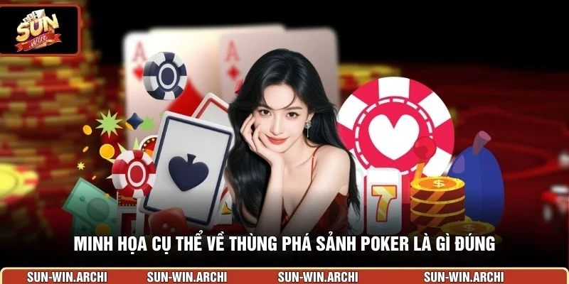 Minh họa cụ thể về thùng phá sảnh poker là gì đúng