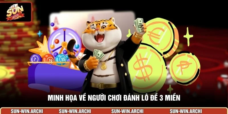 Minh họa về người chơi đánh lô đề 3 miền